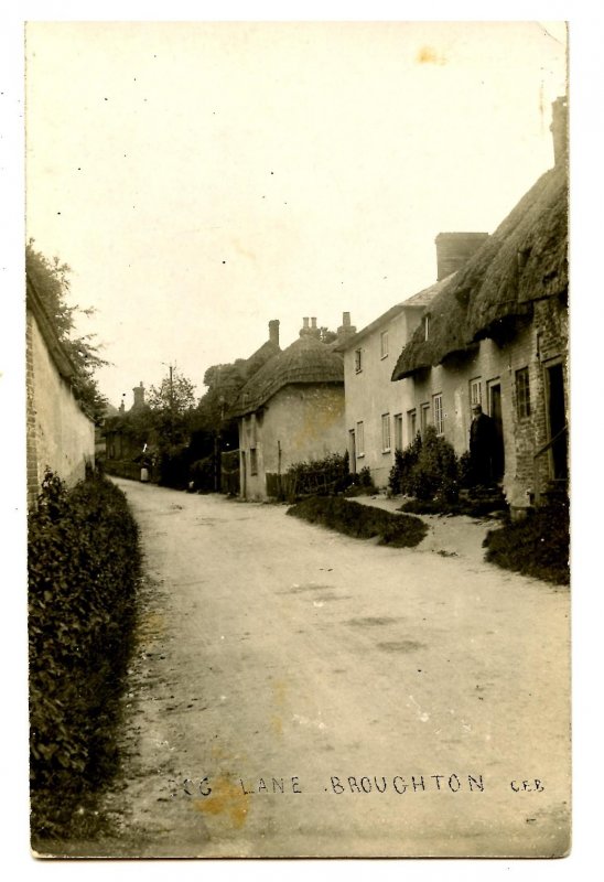 UK - England, Broughton. Dog Lane (aka Queenswood)  RPPC