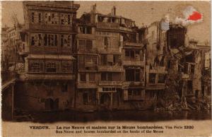 CPA Militaire, Verdun - Les rue Neuve et maison sur la Meuse bombardees (278495)