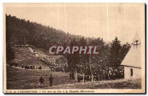 Old Postcard From ND Hermitage A feast day in the Chapel Miraculous Plombiere...