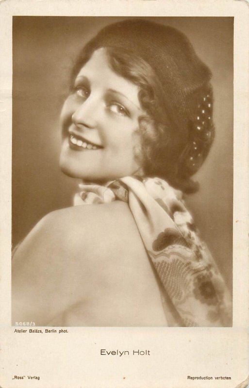 Movie film cinema star Evelyn Holt actress postcard