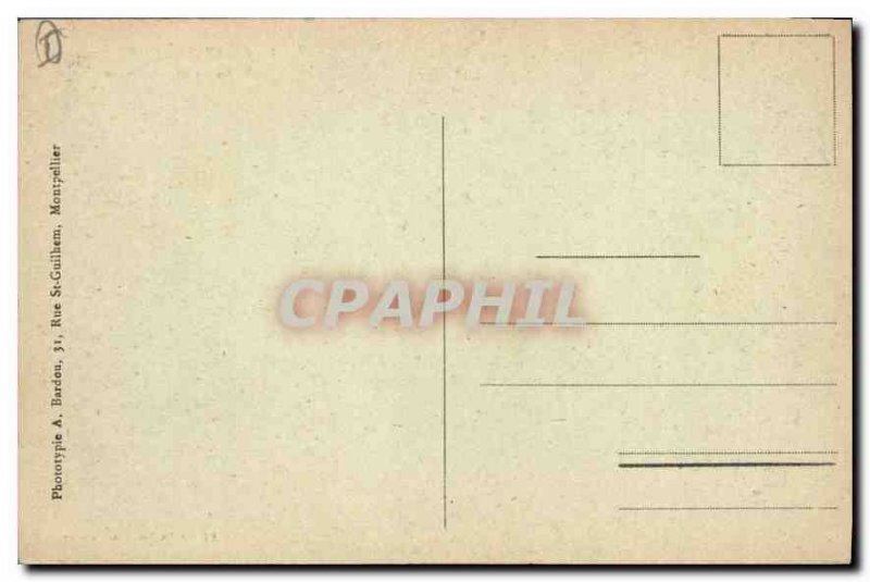 Old Postcard PALAVAS the FLOODS Church Maguelone