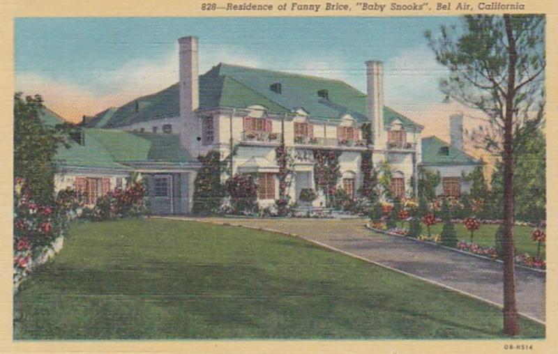 California Bel Air Residence Of Fanny Brice Baby Snooks Curteich