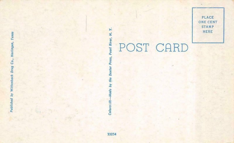 HARLINGEN, TX Texas   BAPTIST CHURCH  Cameron County    Postcard