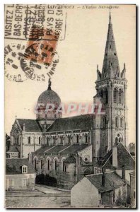 Old Postcard Chateauroux L & # 39Eglise Notre Dame