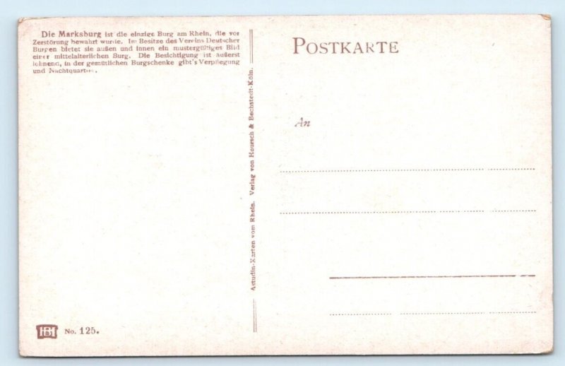 Braubach unddie Marksburg - GERMANY Postcard