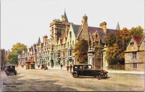England Balliol College Oxford Vintage Postcard C075