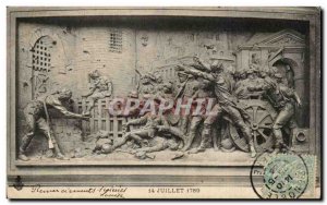 Old Postcard July 14, 1789 French revolution