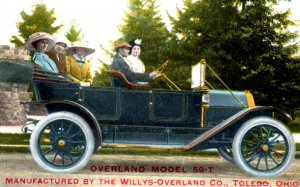 Willys Overland Automobile Motor Car Postcard Toldeo OH Ohio