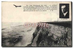 Old Postcard Jet Aviation Latham mounts airplane Antoinette