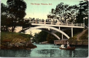 c1910 VICTORIA BRITISH COLUMBIA CANADA THE GORGE SCENIC BOATRIDE POSTCARD 43-48