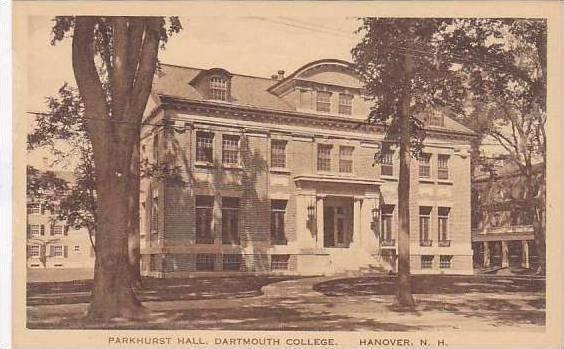 New Hampshire Hanover Parkhurst Hall Dartmouth College  Albertype