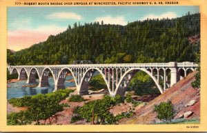 Oregon Highway U S 99 Robert Booth Bridge Over Umpqua At Winchester Curteich