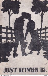 PU-1908; Silhouette Of Couple Kissing, Just Between Us