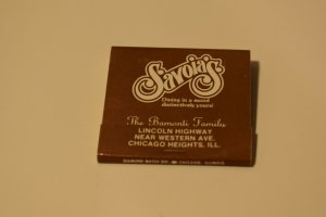 Savoia's Chicago Heights Illinois 30 Strike Matchbook