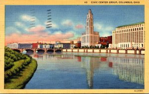 Ohio Columbus Civic Center Group 1948 Curteich