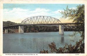 Charleston West Virginia~Patrick Street Bridge on Kanawha River~1931 Postcard