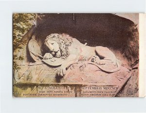 Postcard Löwendenkmal, Lucerne, Switzerland