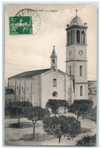 1913 Front View of Hussein Dey Church Algeria Posted Antique Postcard