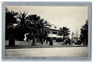 1940 Roadside View Residence Green Avenue Orange Texas Antique Vintage Postcard 