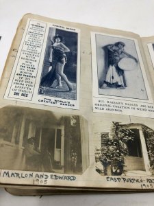 Amazing scrapbook 1900-1930 news horses ephemera photos family war ID: Greene MA