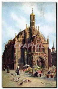 Old Postcard Frauenkirche Nurnberg