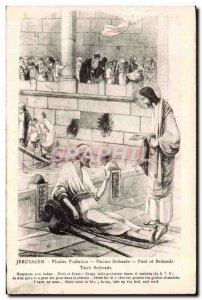 Israel - Jerusalem - Pool at Bethesda - Bethesda Pool - Jesus - Old Postcard