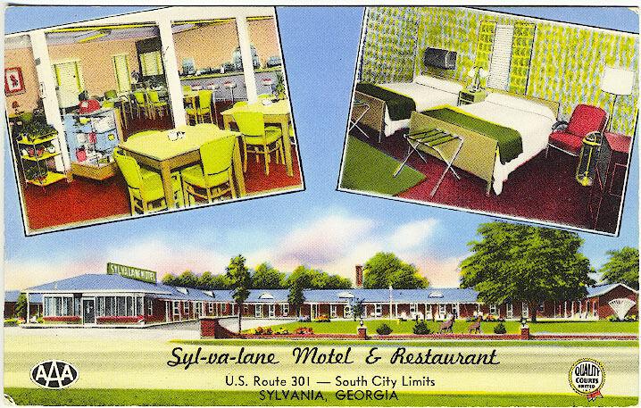 Sylvania GA Syl-va-lane Motel Restaurant AAA Rated Multi-view Vintage Postcard