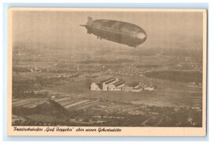 EARLY FRIEDRICHSHAFEN ZEPPELIN AIRSHIP GERMANY POSTCARD (FR14)