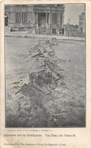 H76/ Bridgeport Connecticut Postcard c1910 Earthquake Damage Van Ness 70