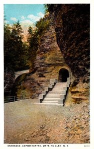 New York Watkins Glen Aphitheatre Entrance  Curteich