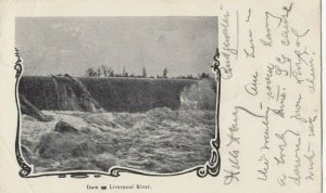 LIVERPOOL , Nova Scotia , Canada , 1901-07 ; Dam on river