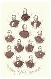 Lot of 12 Civil War Postcard Union Generals Navy Blue Lincoln & More Rare-