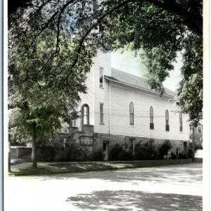 c1950s Durand, Wis. RPPC Methodist Church Real Photo Hand Colored Postcard A112