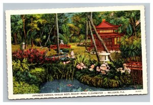 Vintage 1940's Postcard Japanese Garden Eagles Nest Rosary Rd. Belleair Florida