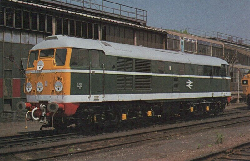 Railways Postcard - Trains - No 31 013 in Green Livery, on Stratford Depot N107