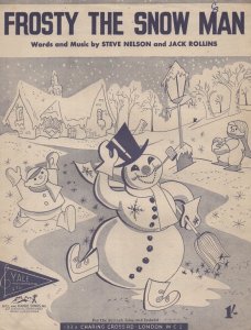 Frosty The Snow Man 1940s Steve Nelson Jack Rollins Sheet Music