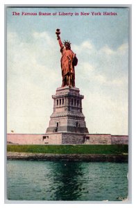 New York City Famous Statue Of Liberty Postcard New York Harbor 