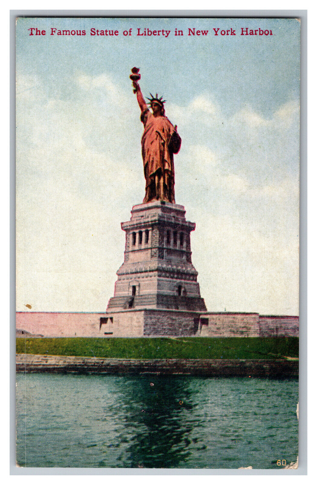 New York City Famous Statue Of Liberty Postcard New York Harbor