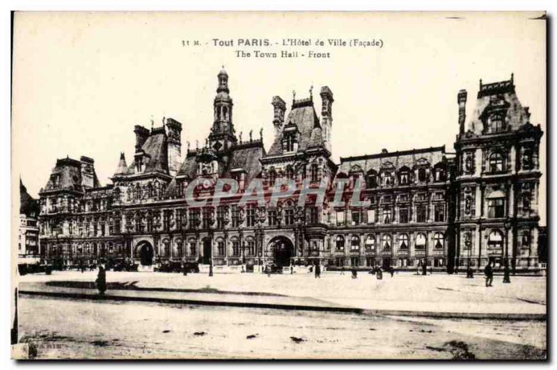 Paris Postcard Old City Hall