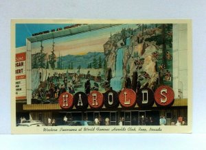 Reno Nevada NV Harolds Club Western Panorama Postcard 