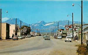 Vintage Chrome Street Scene Postcard; Browning MT Glacier County Unposted