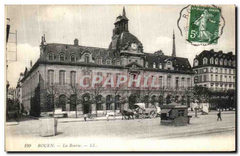 Old Postcard Rouen Stock Exchange
