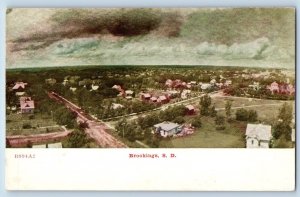 Brookings South Dakota SD Postcard Birds Eye View Buildings Street 1910 Unposted