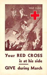 War Fund Your Red Cross is at His Side Unused 