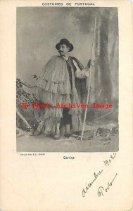 Portugal, Carrica, Native Man in Costume, Emilo Biel