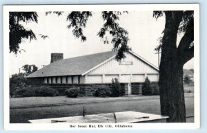 ELK CITY, Oklahoma OK ~ BOY SCOUT HUT Beckham County c1930s Seay's Drug Postcard