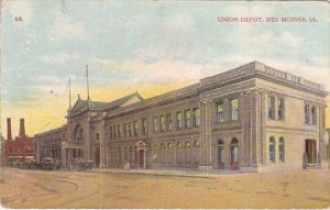 Union Railroad Depot Des Moines Iowa 1909