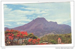 The Mt Pele volcano, view from St. Pierre, MARTINIQUE, PU-1964