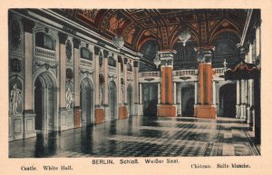 Vintage Postcard Castle White Hall Schlob Weiber Saal Chateau Berlin Germany