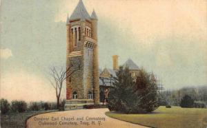 TROY, NY New York  CREMATORY & EARL CHAPEL~Oakwood Cemetery   c1910's Postcard